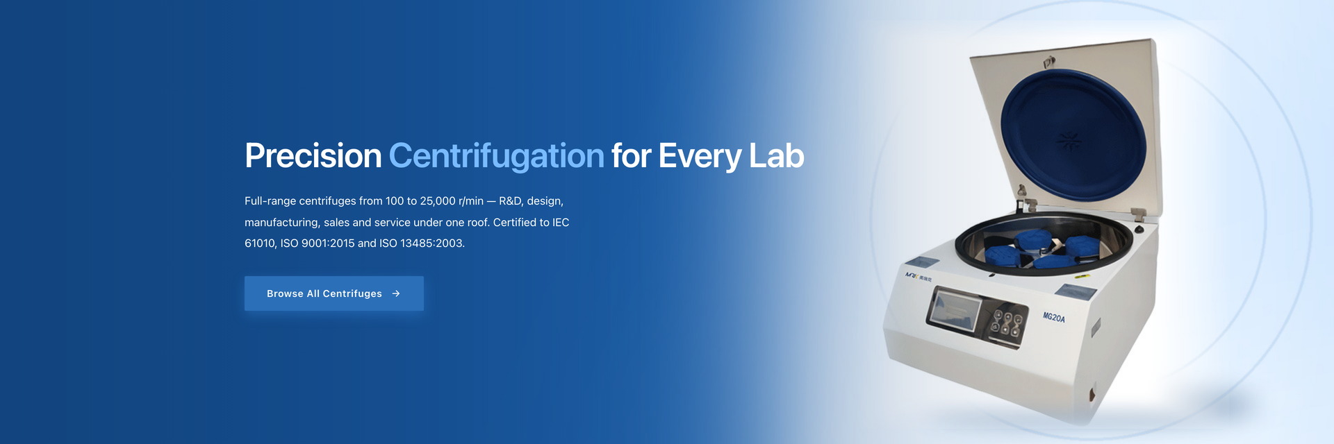 MRK MG20A Benchtop High-Speed Centrifuge (20,500 r/min)